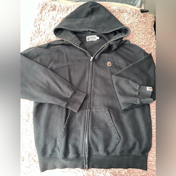 Bape Crystal Black Full Zip Hoodie - Picture 1 of 6
